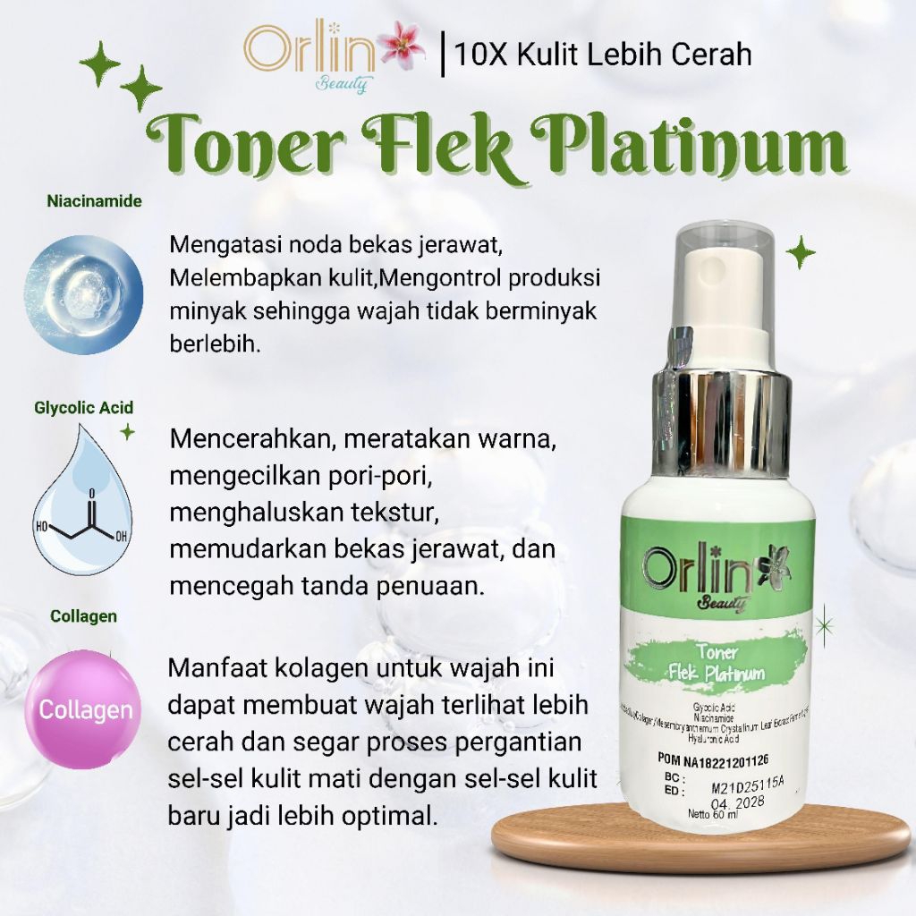 TONER FLEK platinum ORIGINAL BPOM