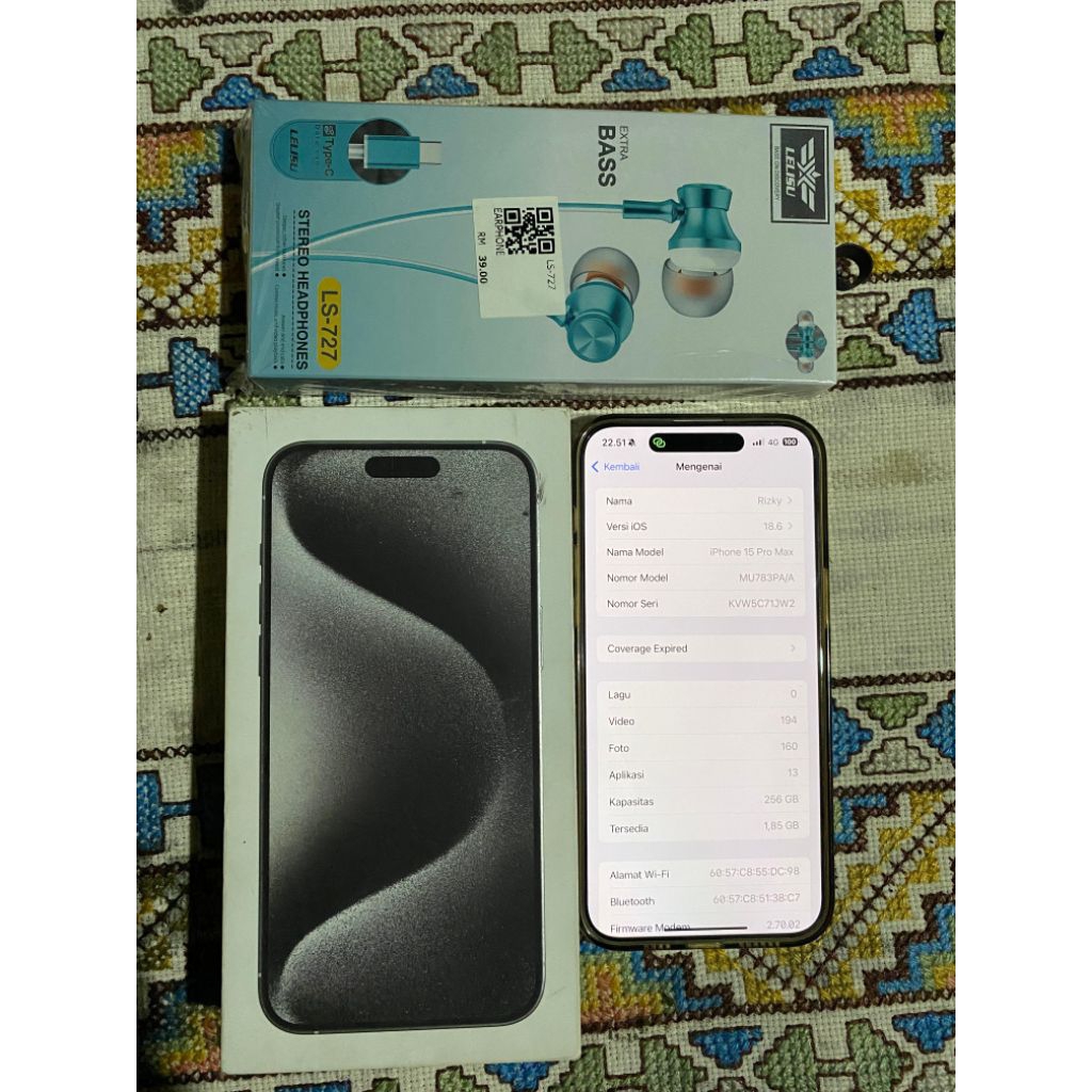 IPHONE 15 PRO MAX 256 WHITE TITANIUM IBOX