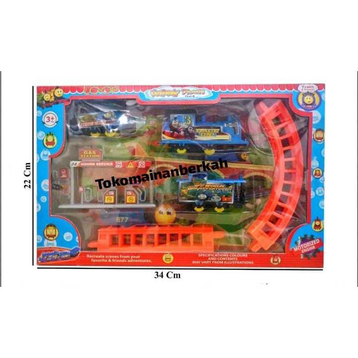 MAINAN KERETA API POM BENSIN | HAPPY TRAIN SET