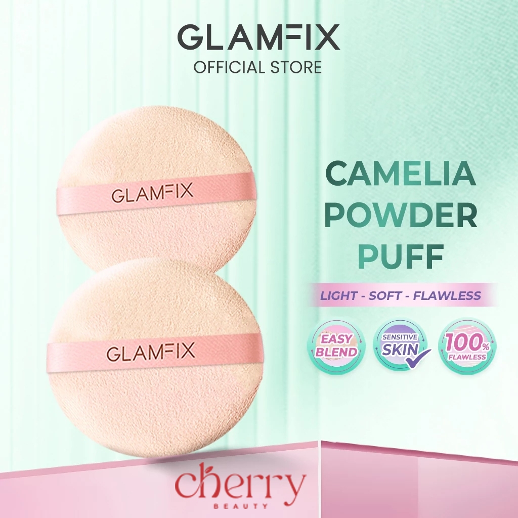 CHERRY BEAUTY | GLAMFIX Camelia Powder Puff 2pcs