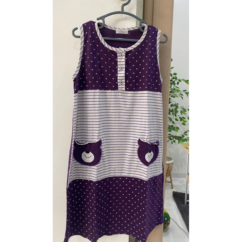 preloved daster mini lucu ungu