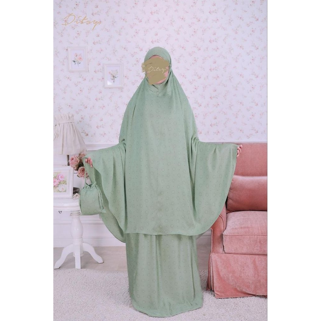Rameea Matcha Prayer Set Mukena Ditsy