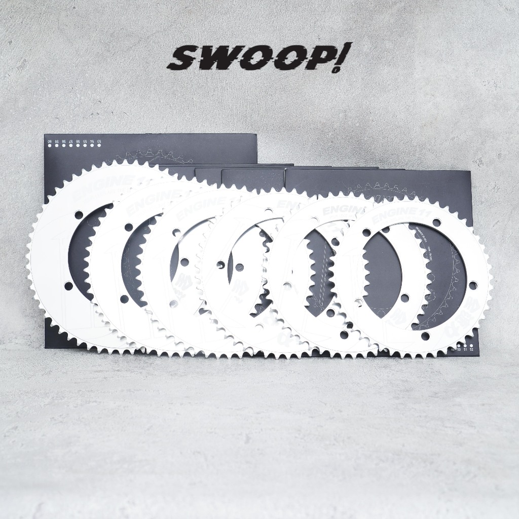 ENGINE11 Chainring Track BCD 144 1 1/8 - Silver