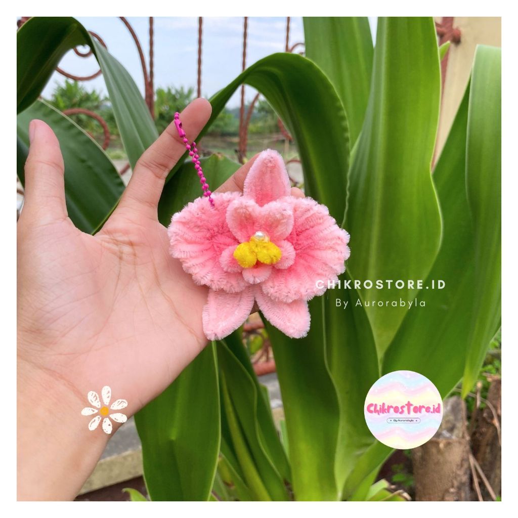 Orchid Bag Charm