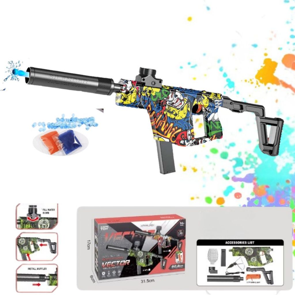 Mainan Bubble Bullet Ejection Usia 3+ Tahun Vector Gelblaster