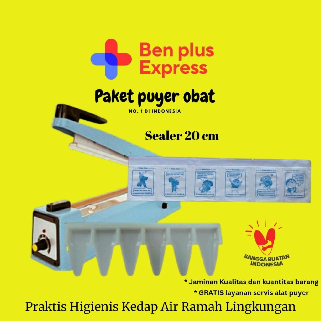 kertas puyer sendok dan sealer 20 cm