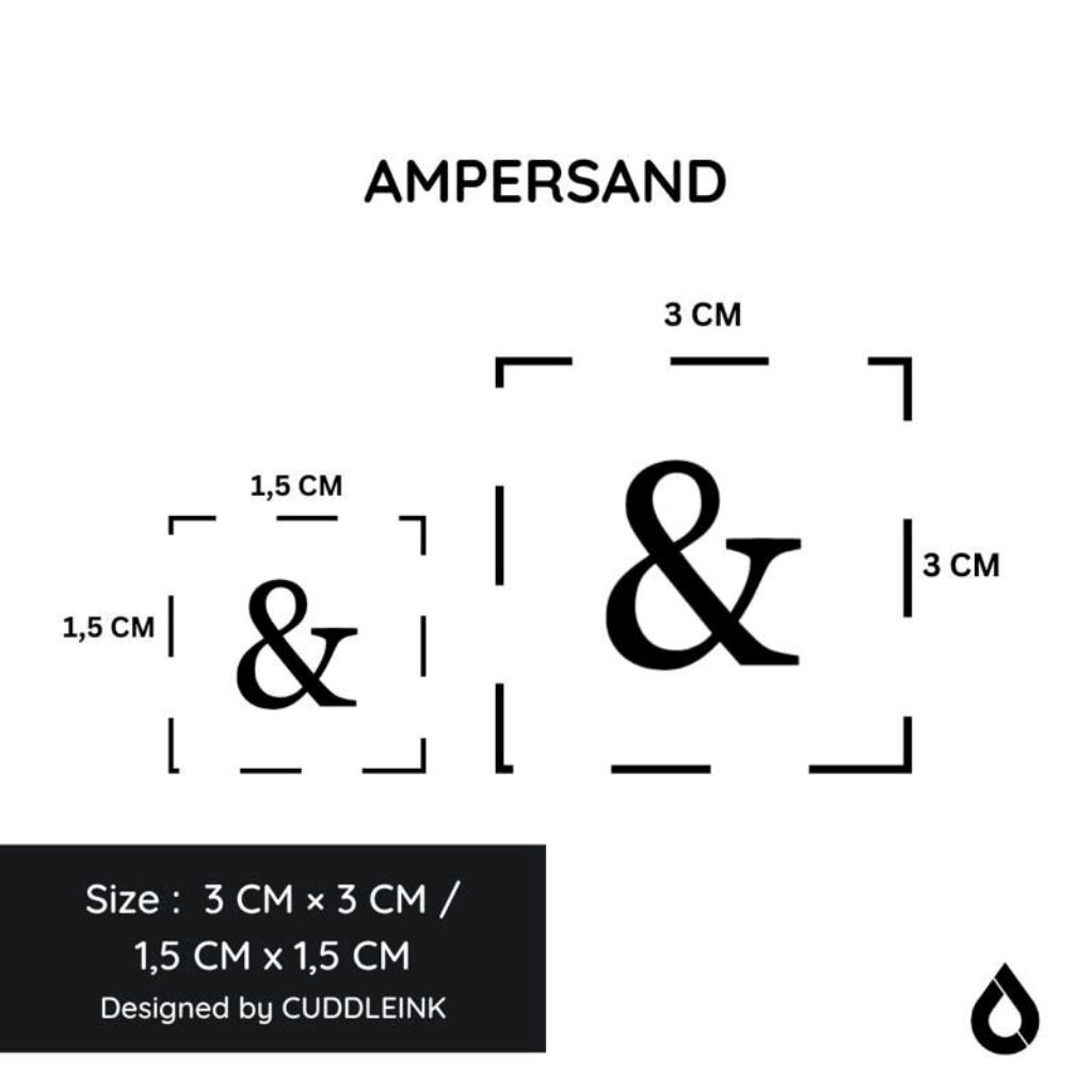 "Ampersand" CUDDLEINK Matte Ink Temporary Tattoo