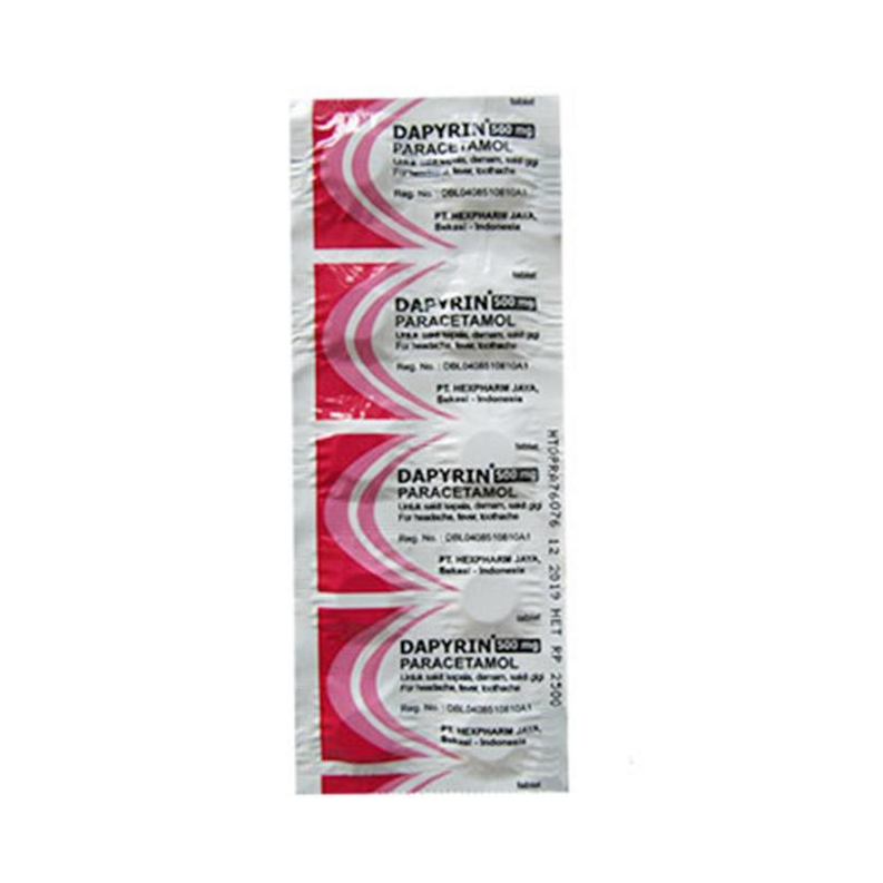 Dapyrin 500 mg 10 Tablet