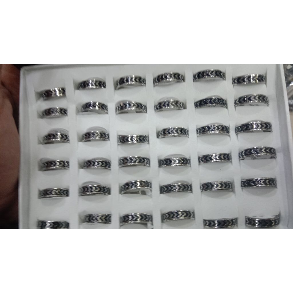 Grosir!!cincin titanium stel terbaru code ce372A isi 36pc