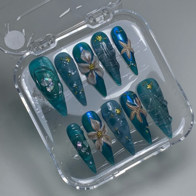 READY PRESS ON NAILS || REUSHABLE || CUZTOMIZABLE