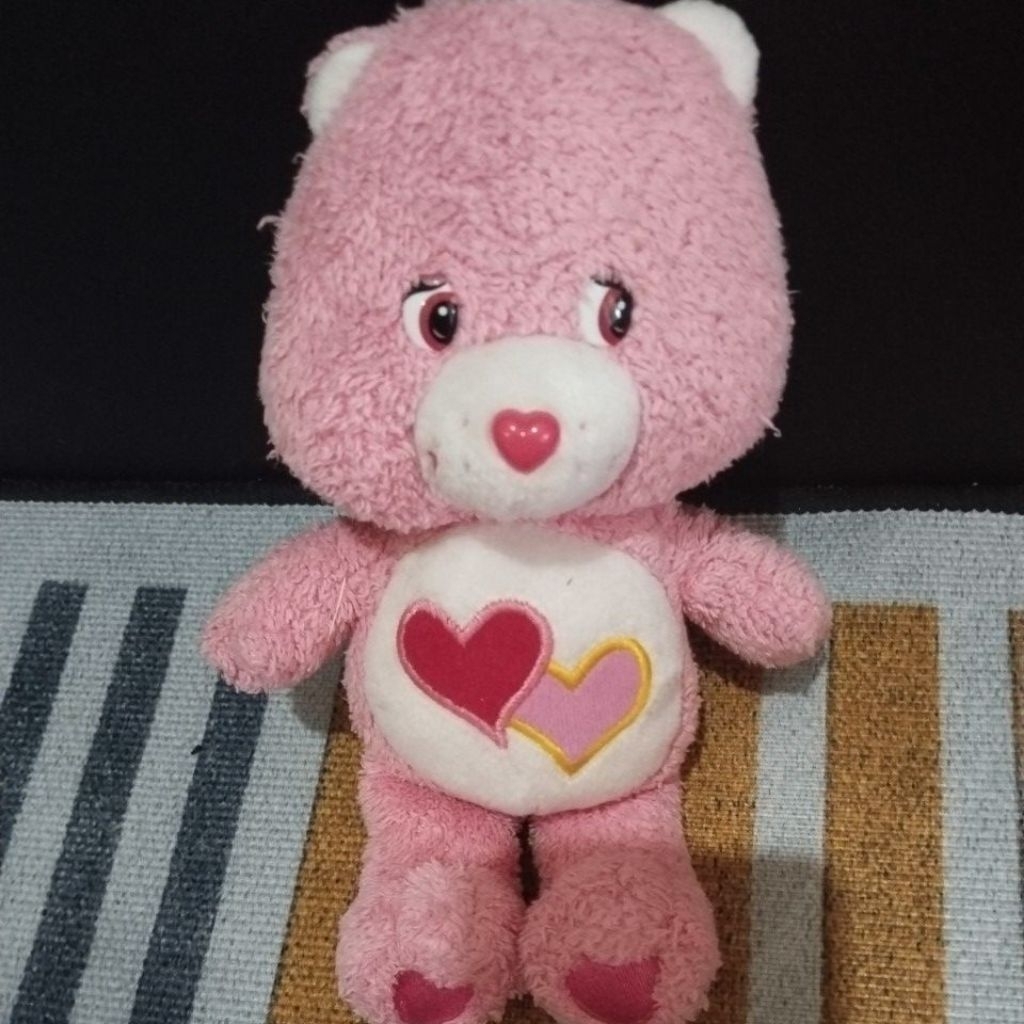 boneka carebear bulu pink