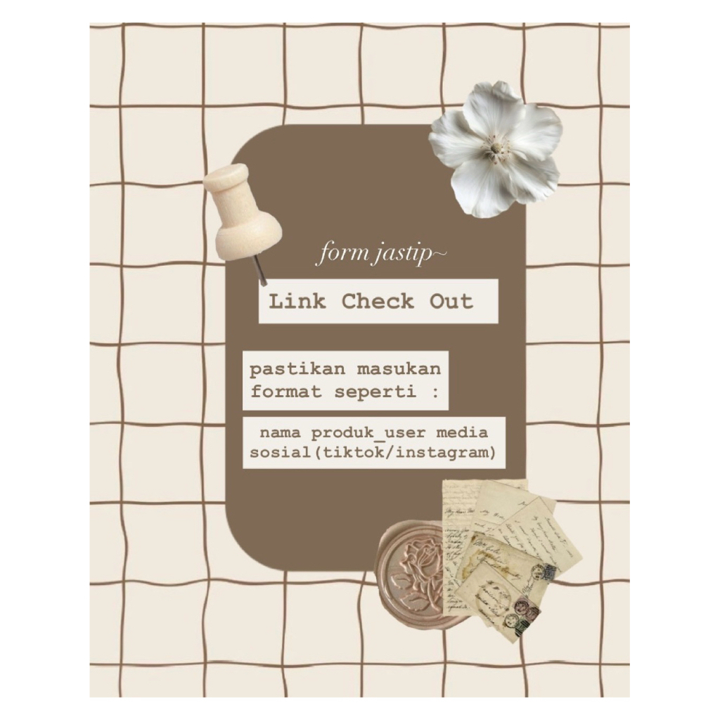 Link Check Out || form jastip
