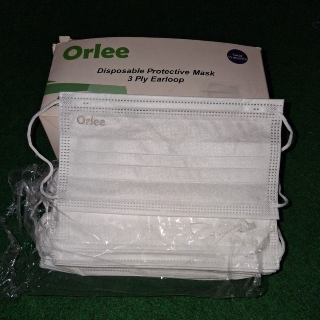 masker disposable 3ply earloop isi 2pcs