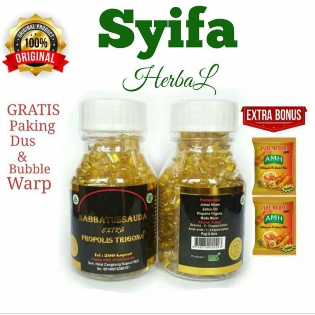 Habbatussauda extra propolis Trigona.