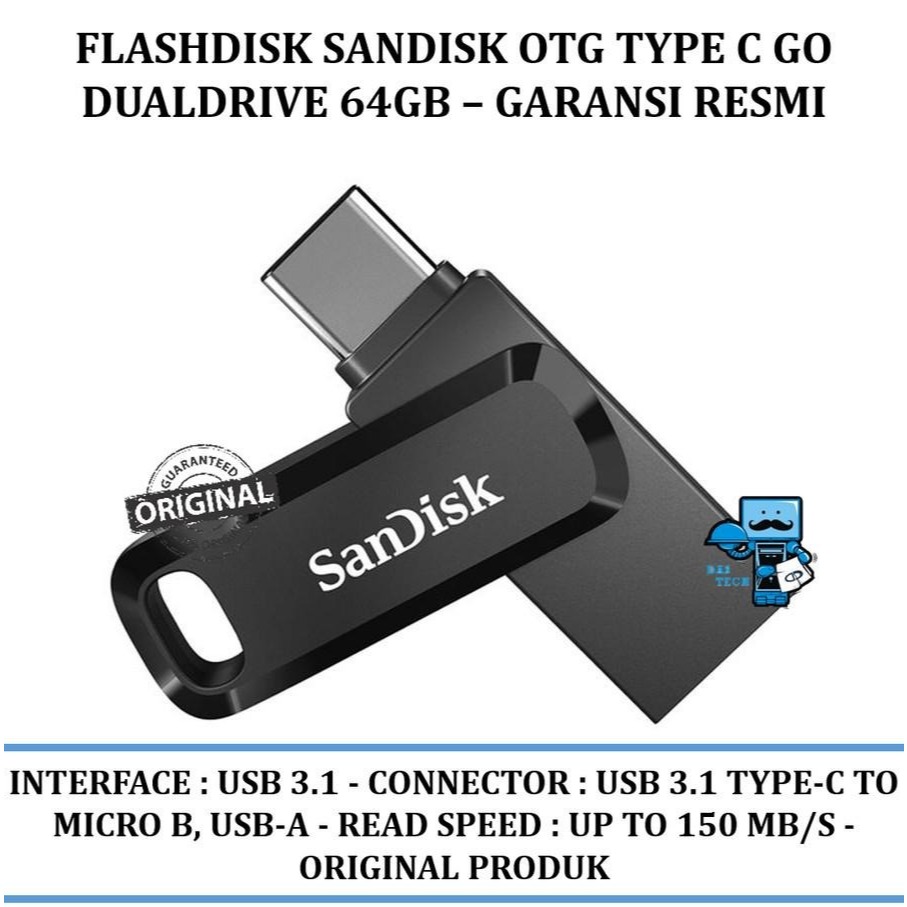 Flashdisk Sandisk Dual Drive type C - RESMI