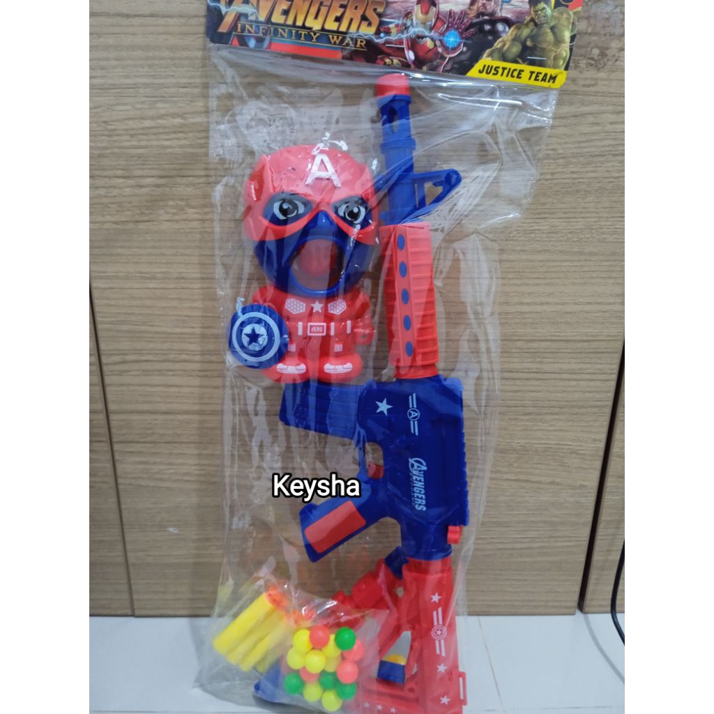 Mainan Pistolan Evengers busa+ Robot