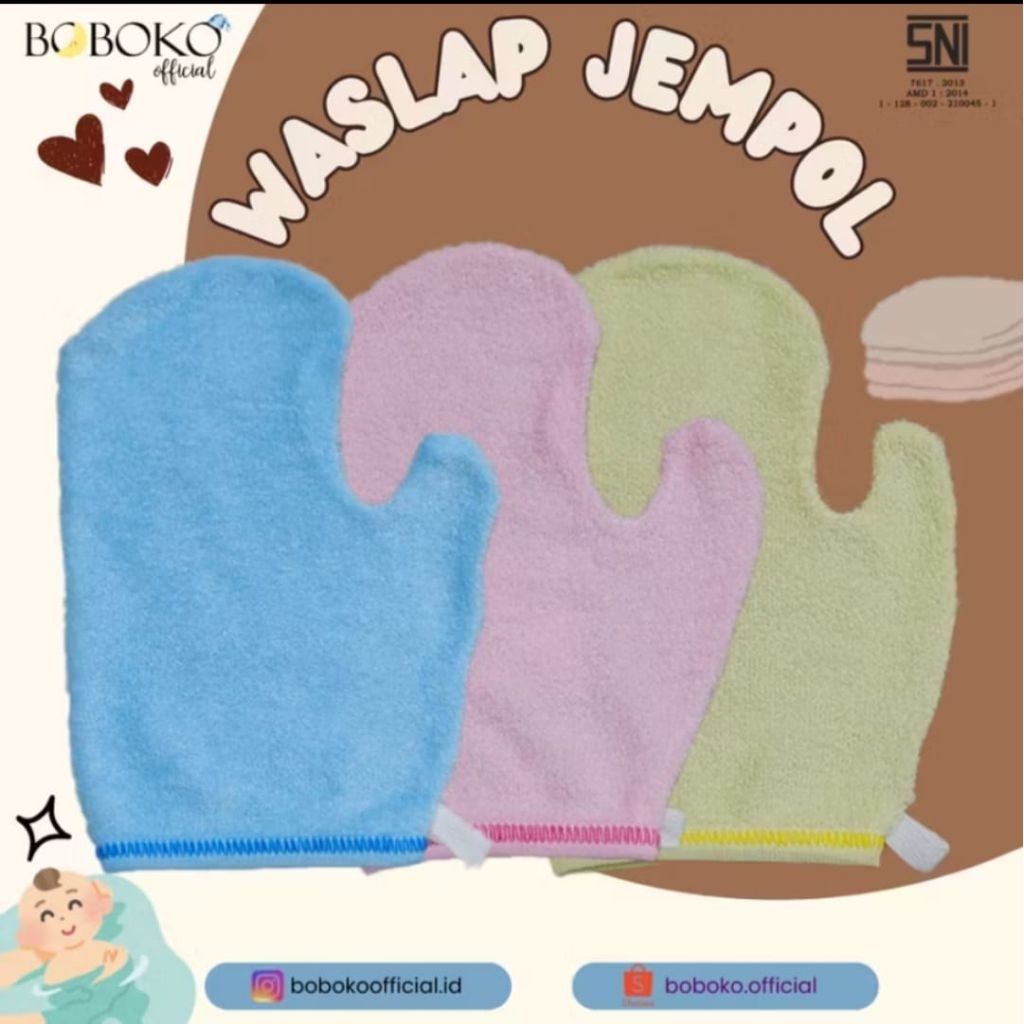 3pcs washlap jempol boboko
