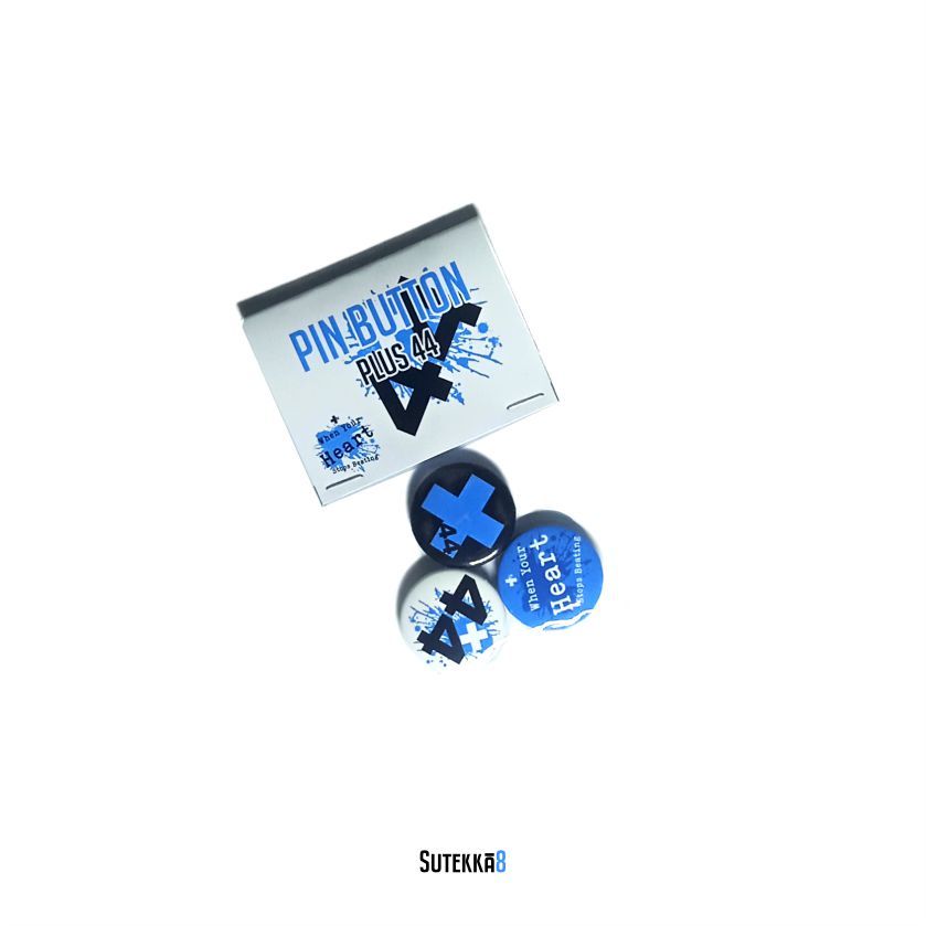 PIN BUTTON PLUS 44 (3pcs) | PIN BROS
