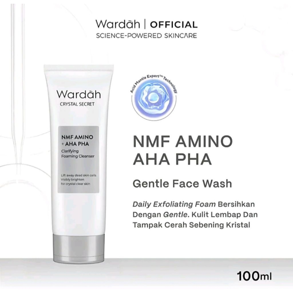 wardah criystal sicreet foaming cleanser