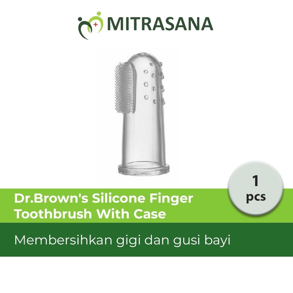 Dr.Brown Silicone Finger Toothbrush With Case
