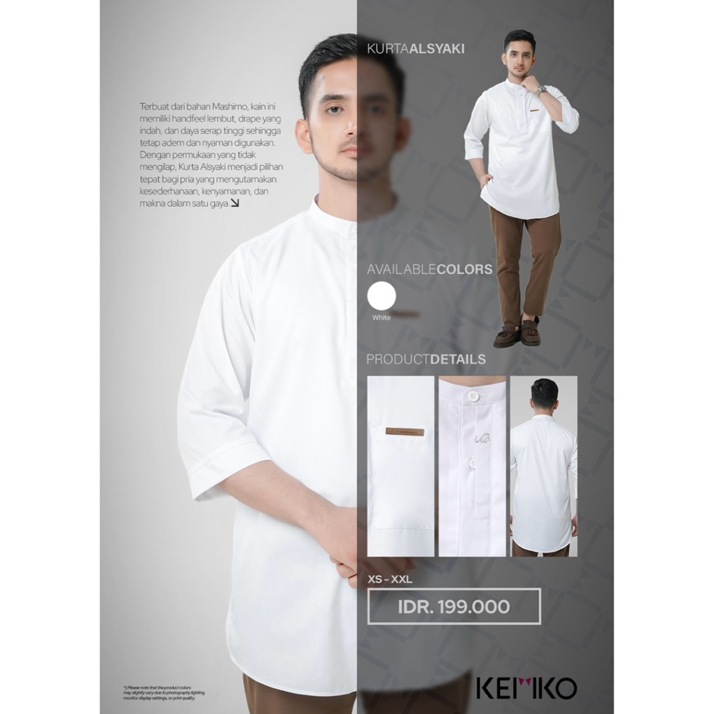 Rabbani - KURTA ALSYAKI PUTIH..