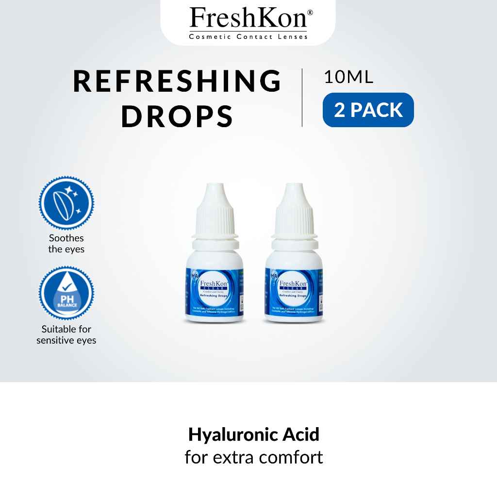 FreshKon® Clear Refreshing Drops 10ml - 2 Botol (Lebih Hemat)