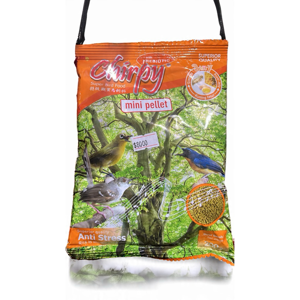 Chirpy mini pellet kuning 200g