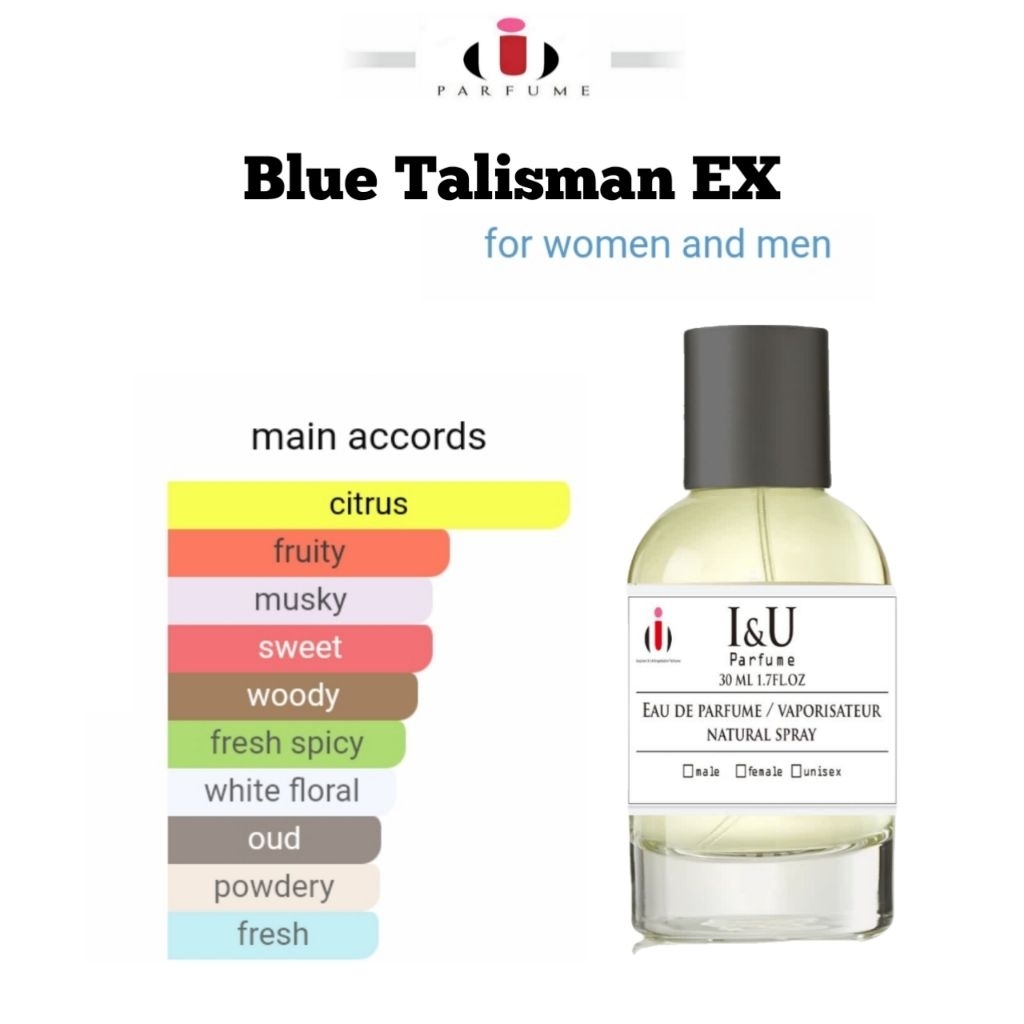 I&U PERFUME BLUE TALISMAN EXTRAIT DE PERFUME