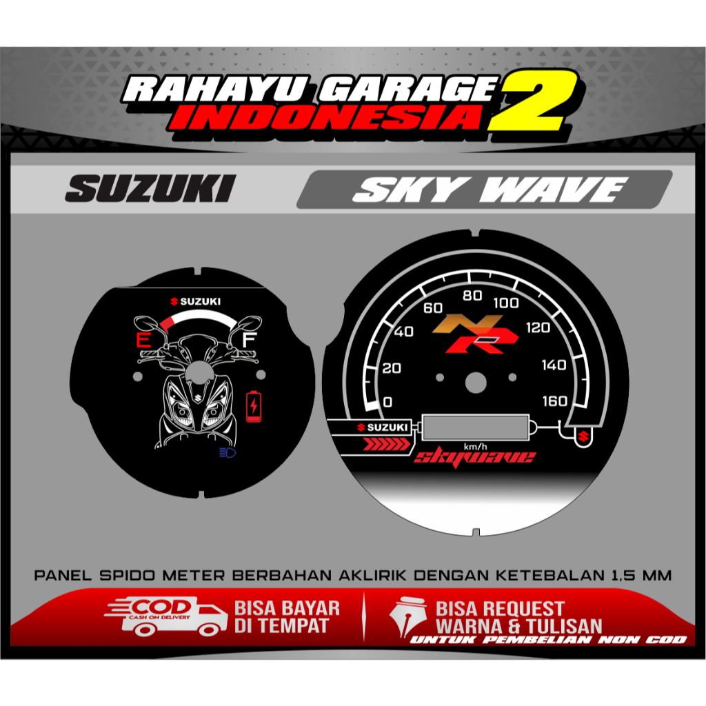 PAPAN SPEEDOMETER CUSTOM SUZUKI SKY WAVE
