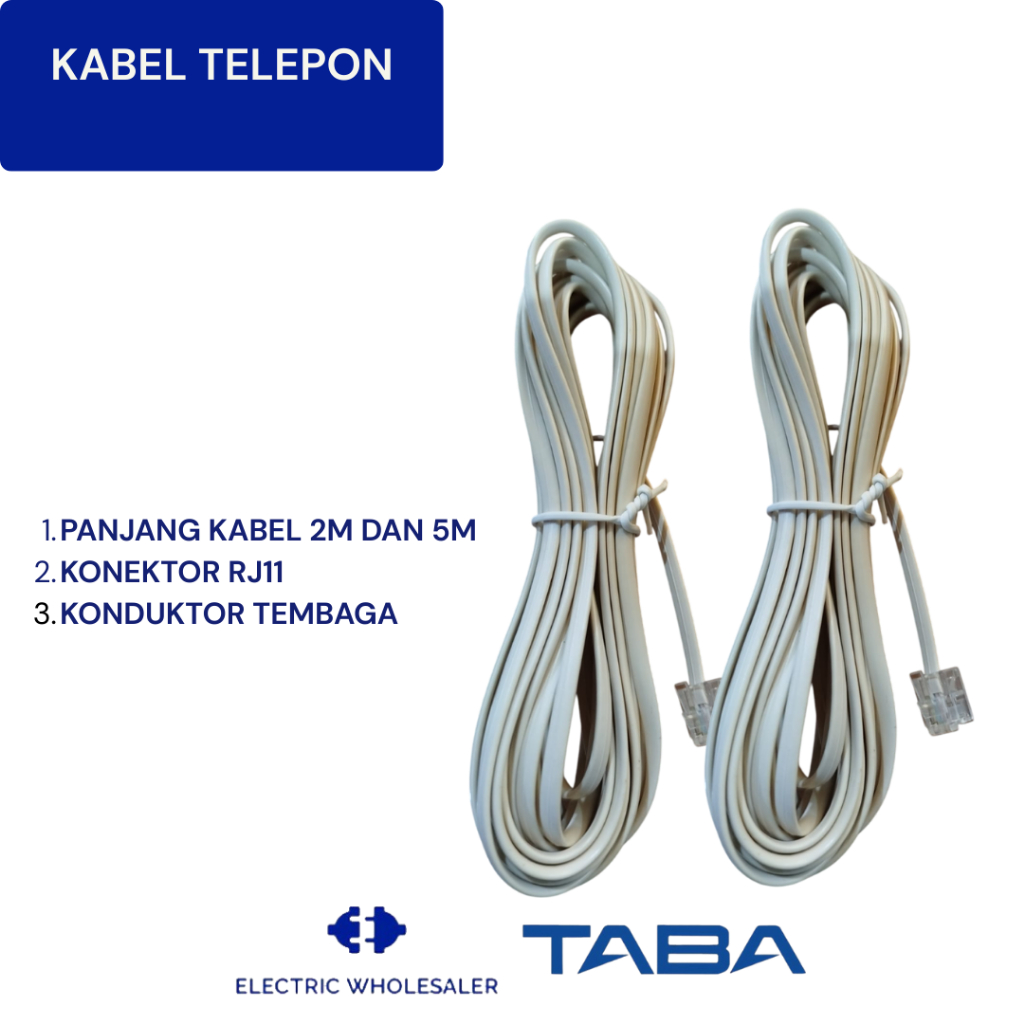 KABEL TELEPON 2M & 5M