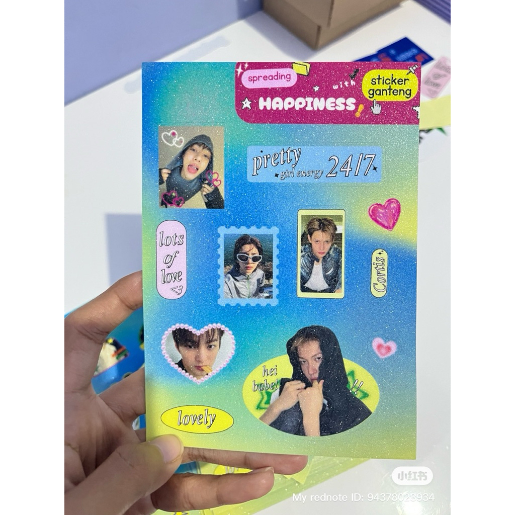 sticker glitter cortis