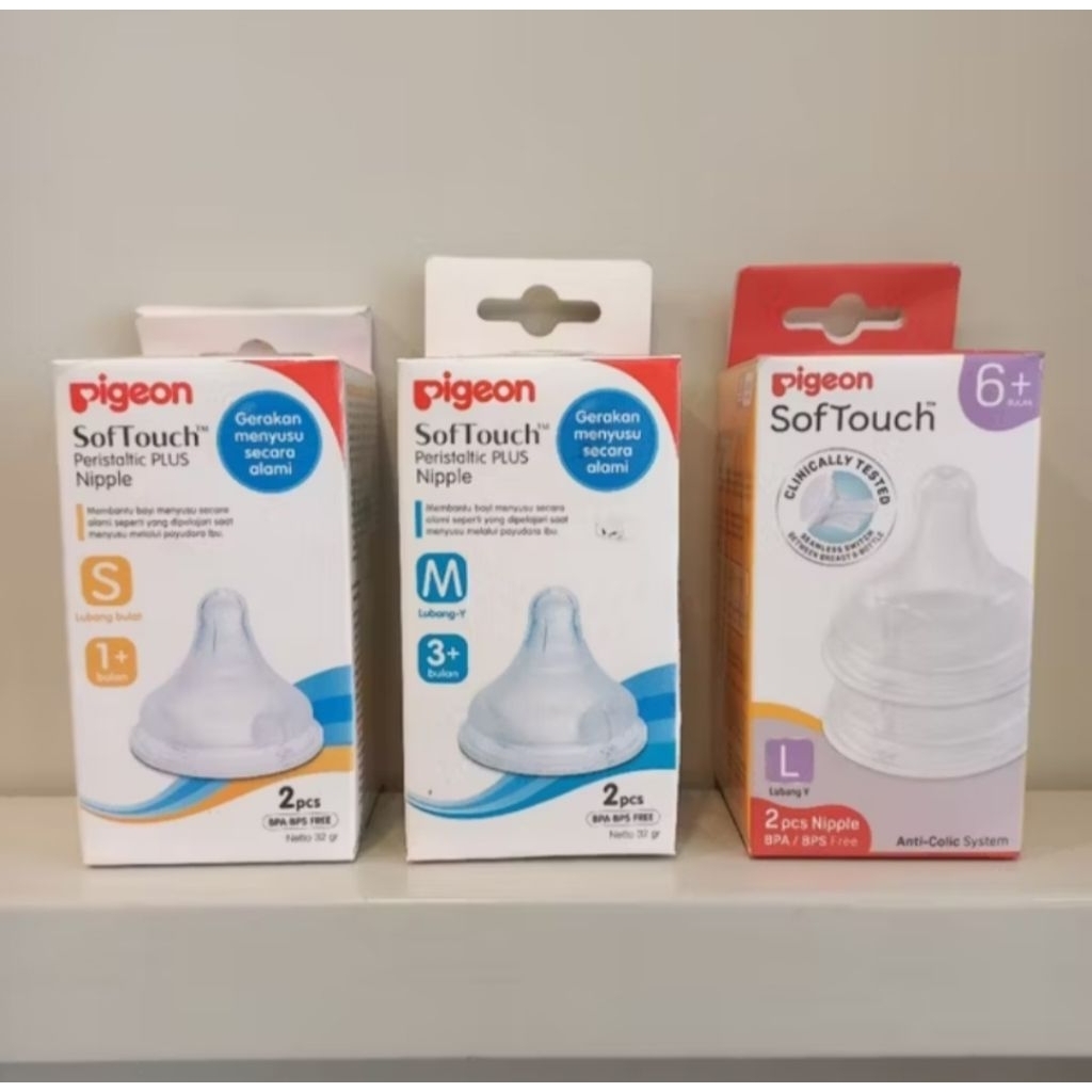 Pigeon Softouch Wide Neck Nipple - Dot Bayi