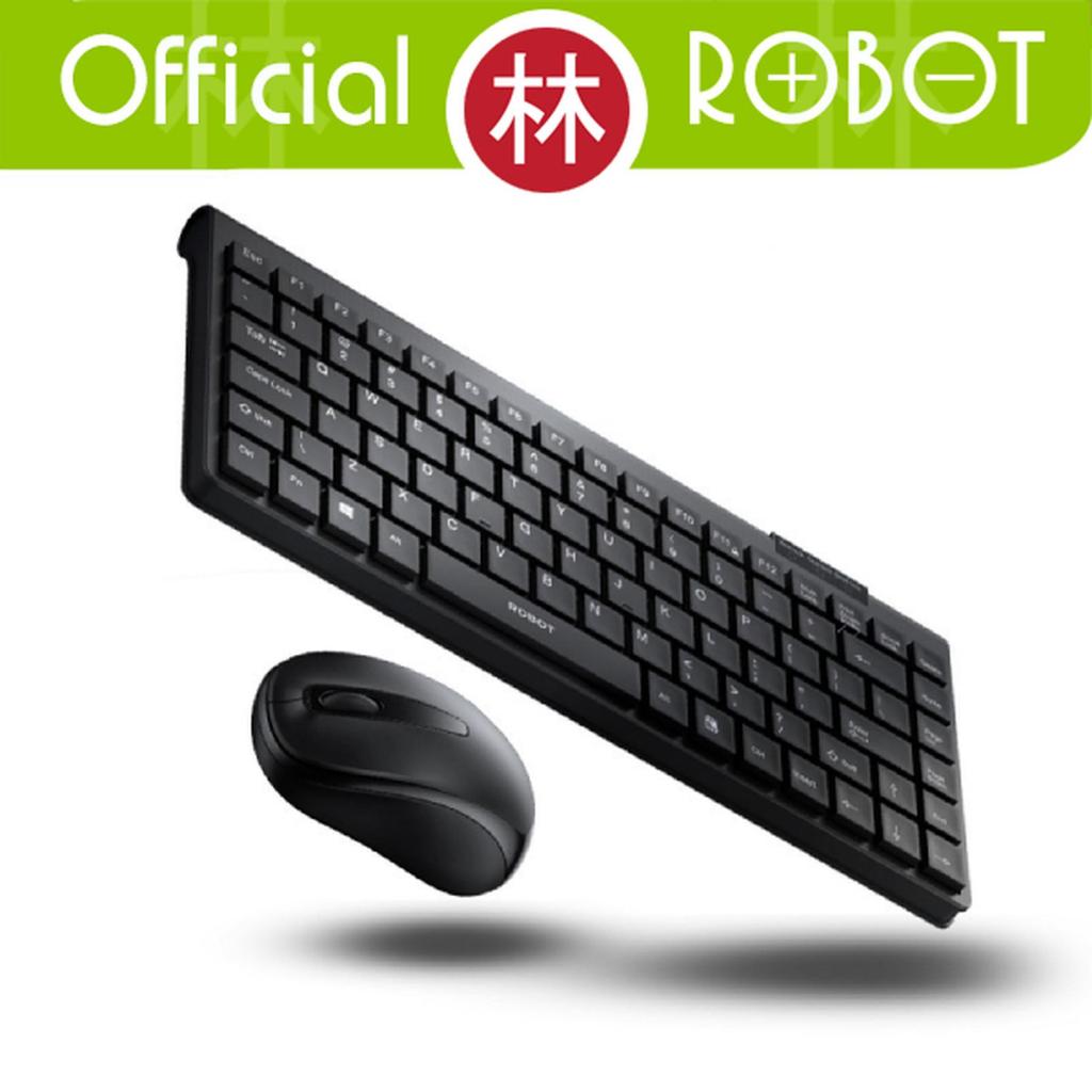 Robot KM3500 Keyboard Mouse Wireless Combo Set Kit Ultra Thin Light