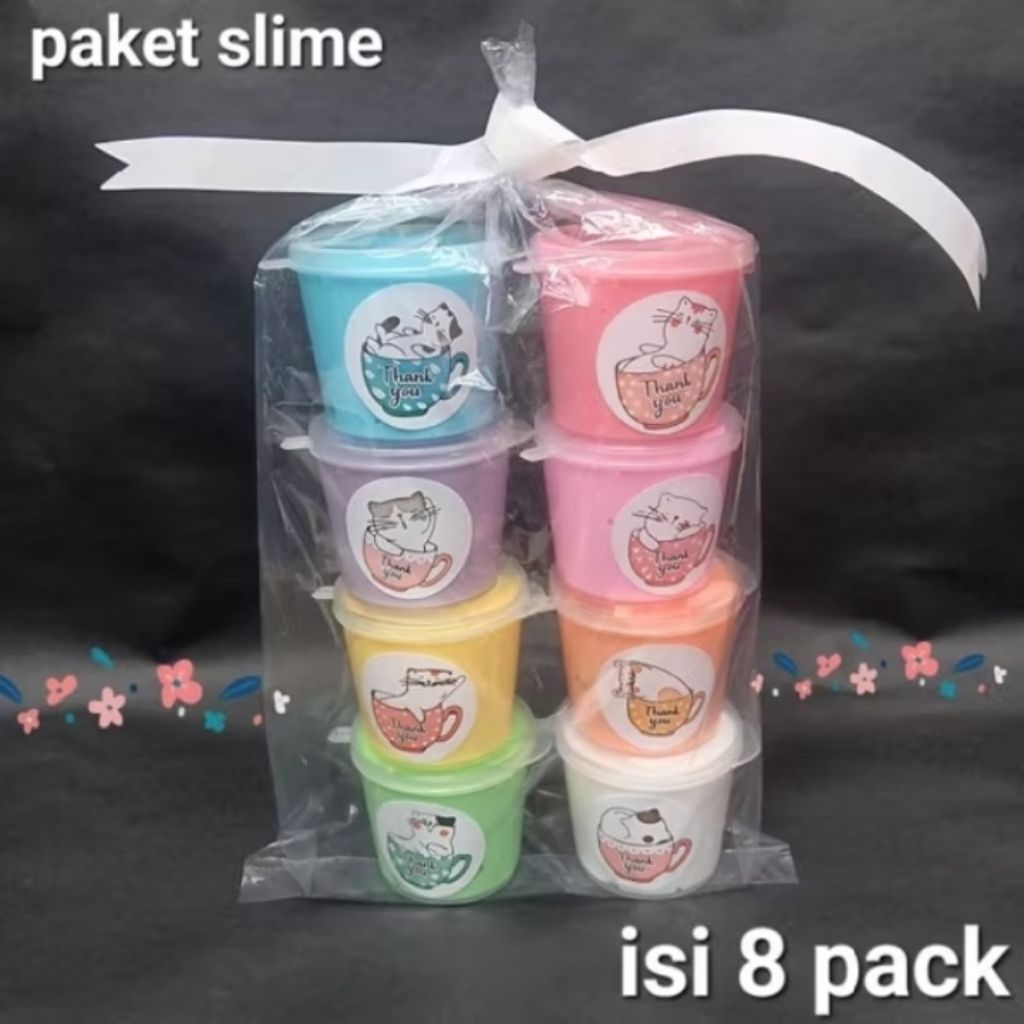 (Promo)Paket slime isi 8 pcs.