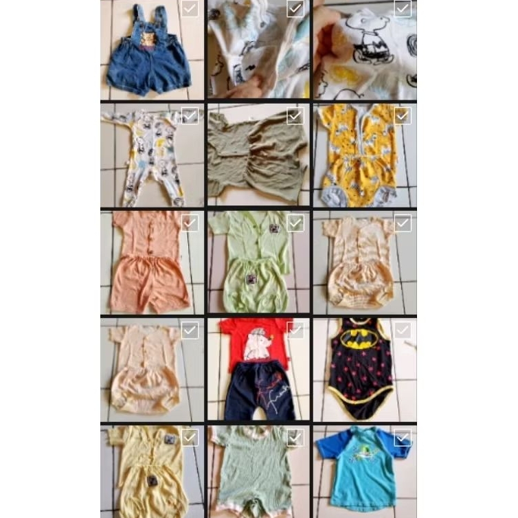 preloved baju bayi bulanan - 1th