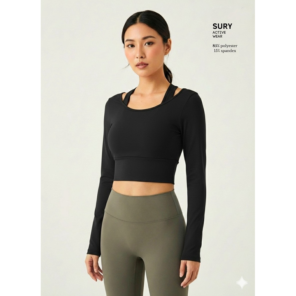 SURY ACTIVE WEAR|LONG SLEEVE MINIMALIS & ELASTIS