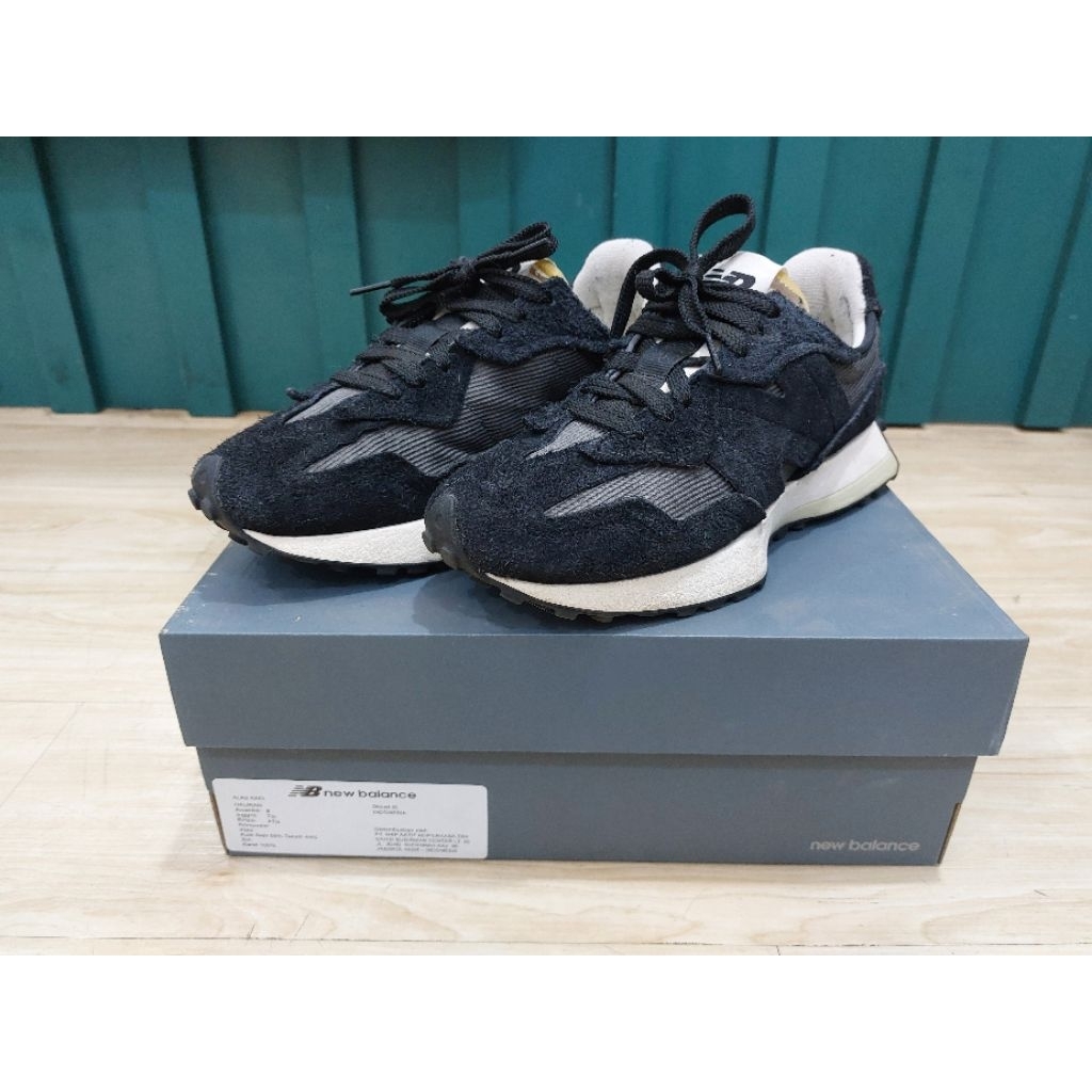 new balance 327 black suede
