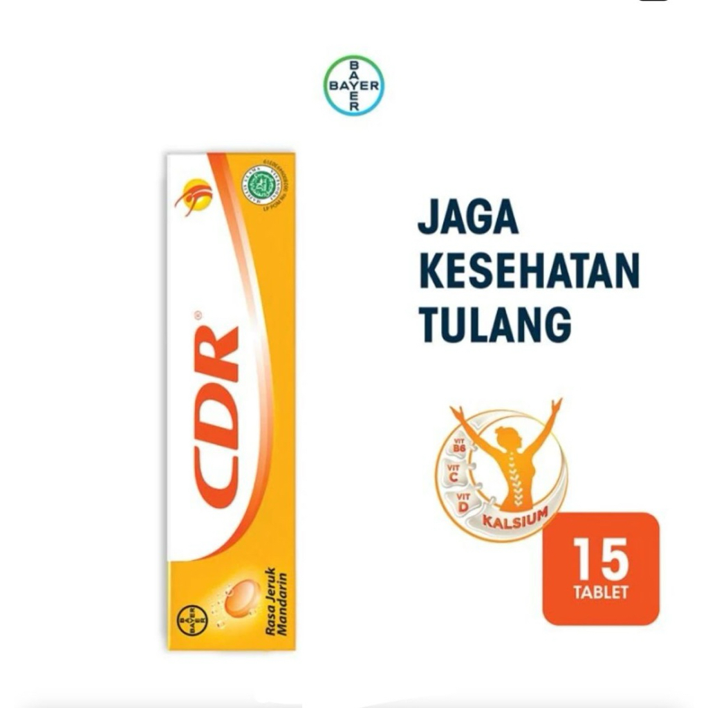 CDR Suplemen Kalsium Rasa Jeruk Mandarin 15 Tablet
