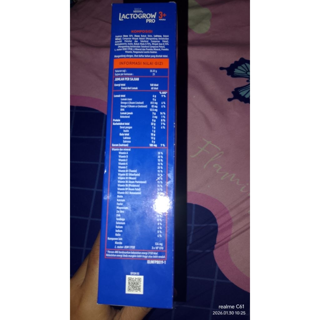 lactogrow 3+ rasa madu