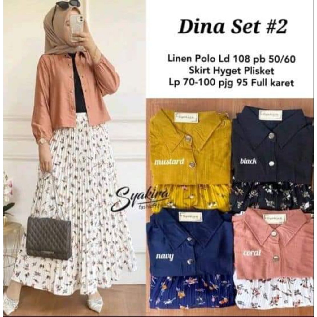 SETELAN ROK PLISKET DINA
