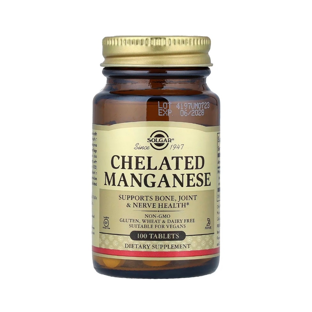 SOLGAR CHELATED MANGANESE 100 Tablets