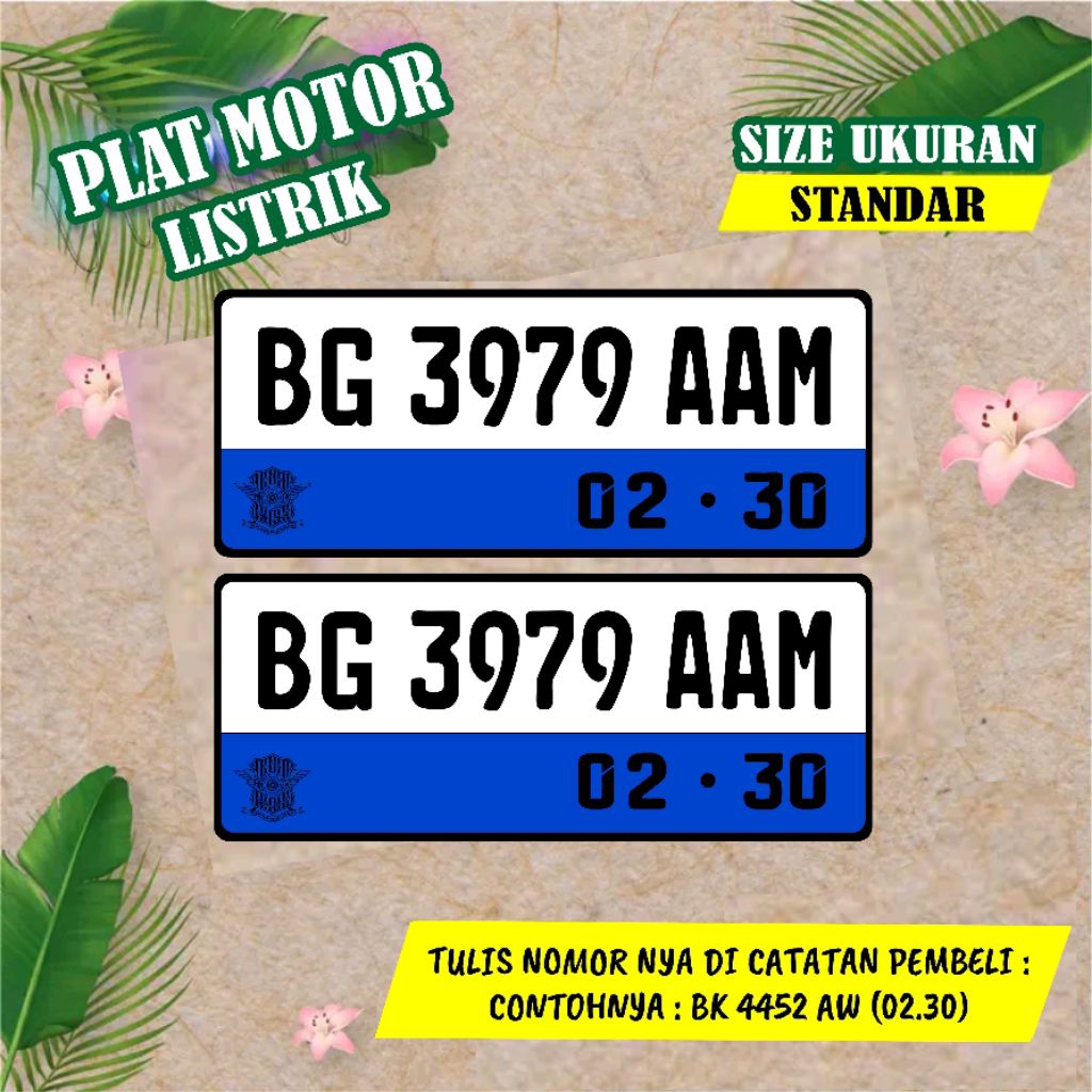 plat motor listrik