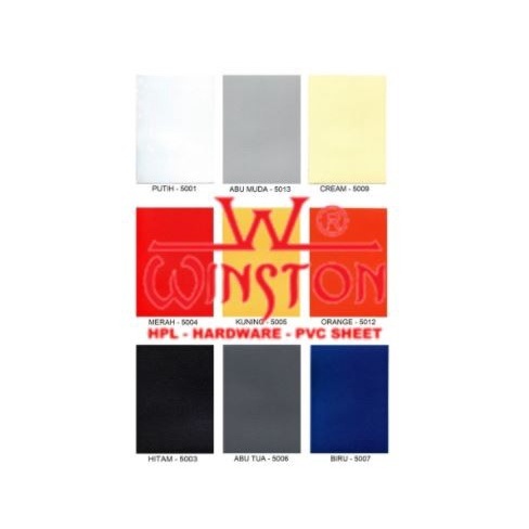 Decosheet PVC Sheet WINSTON Warna Solid Dop Doff Decorative Paper