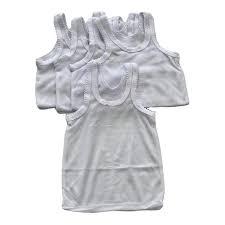 6 pcs singlet bayi warna putih