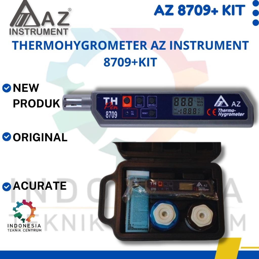 Thermohygrometer AZ Instrument 8709+kit