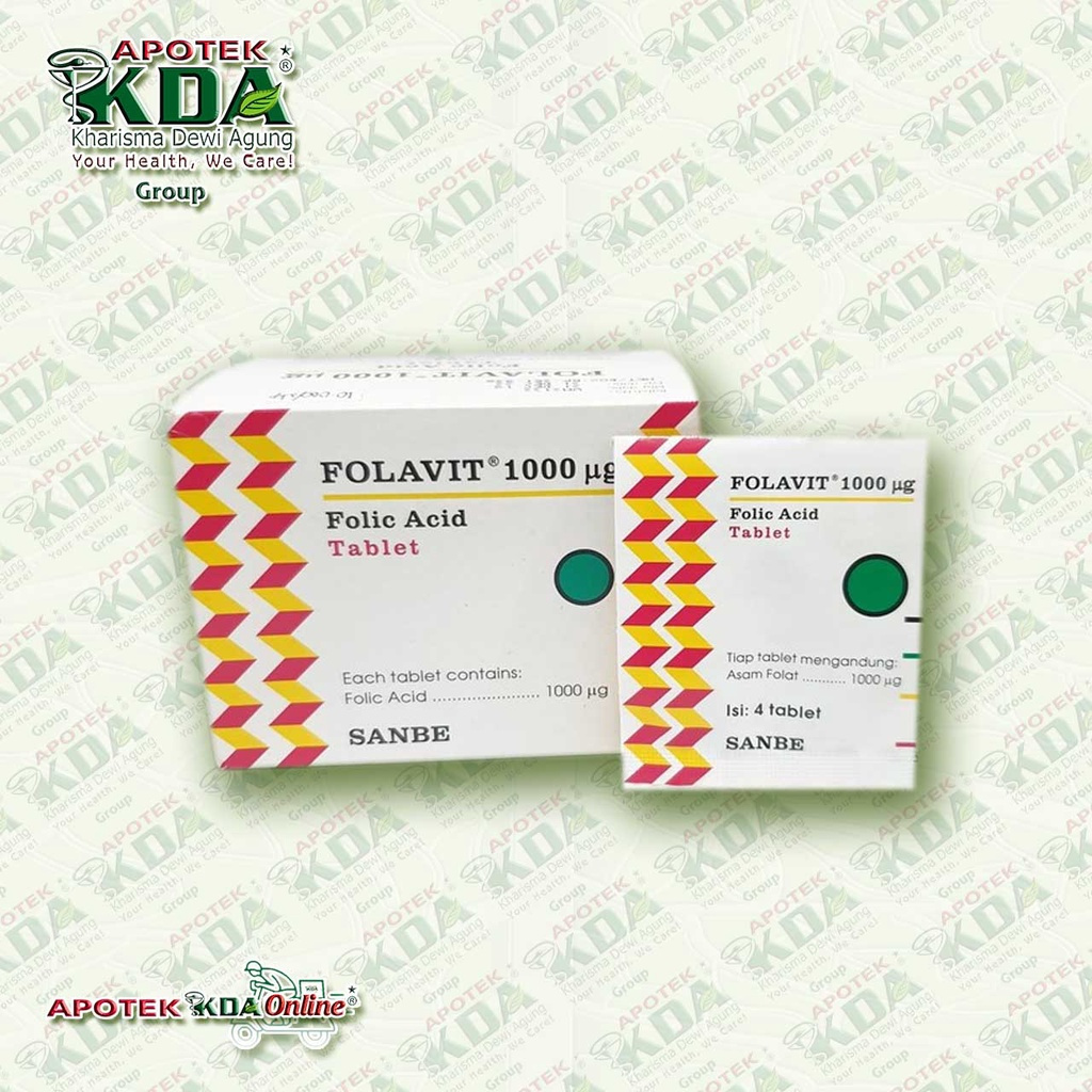 FOLAVIT 1000 MCG 4 TABLET