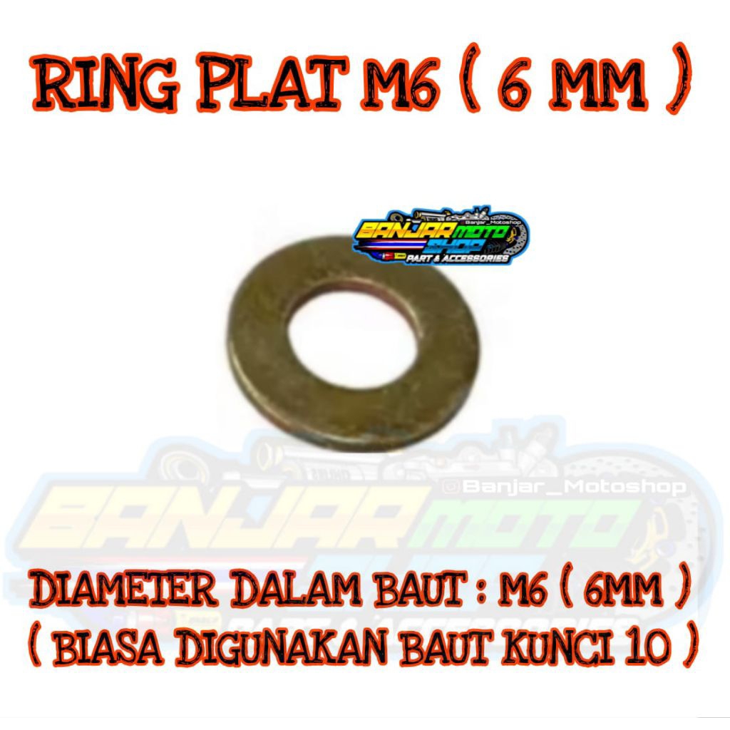 RING PLAT M6 (Ring Baut 10)