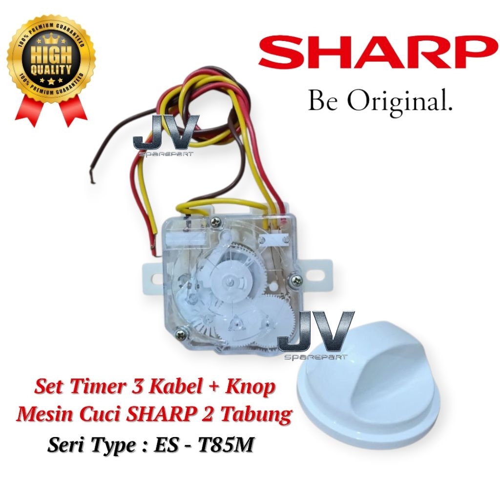 ES-T85M TIMER 3 KABEL + KNOP MESIN CUCI SHARP 2 TABUNG BERKWALITAS