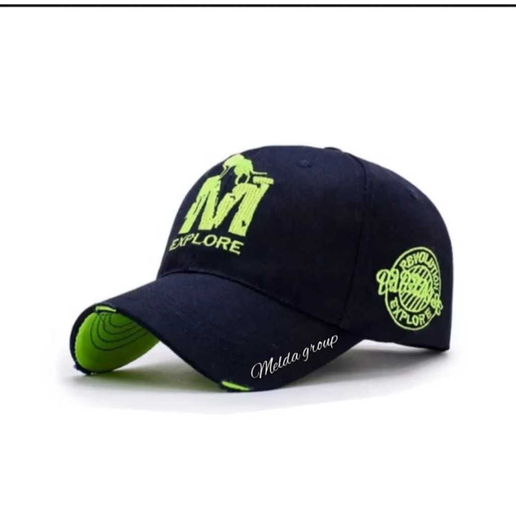 Topi Baseball Logo M Explore Premium Bordir timbul (COD)