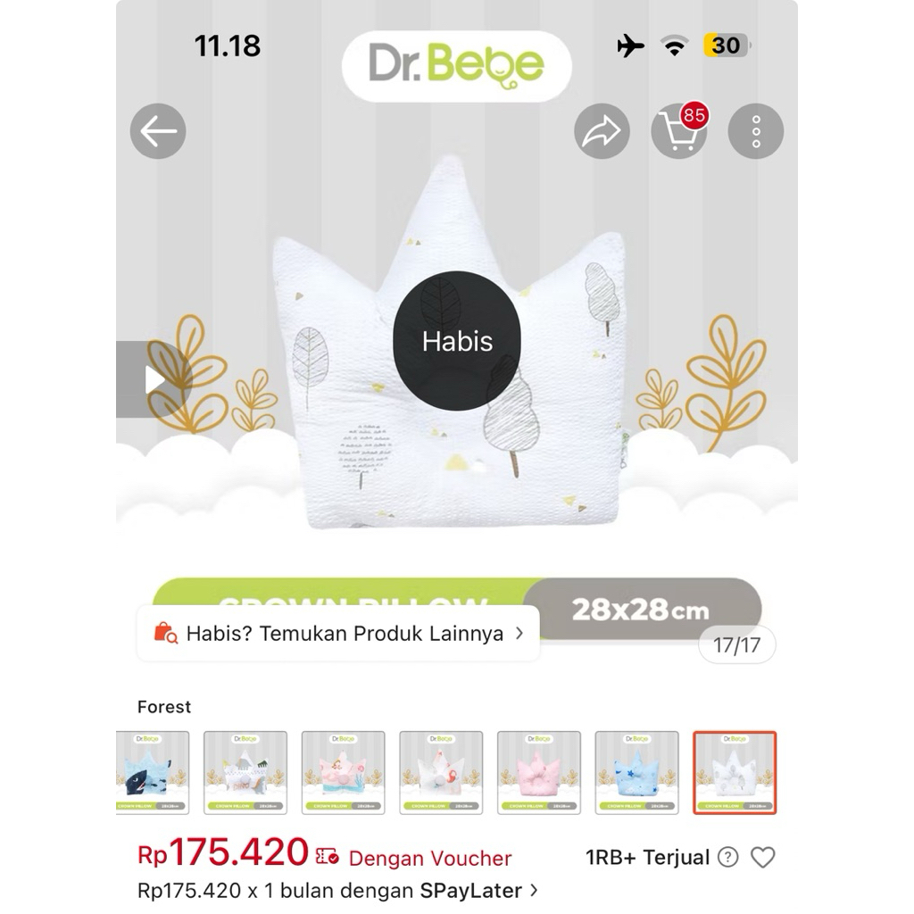 Bantal Peyang bayi Preloved Dr bebe